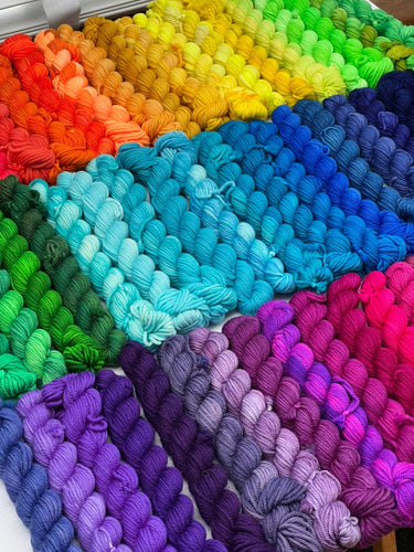 Rainbow Palette - Hand Dyed Mini Skeins - DK 20g x60
