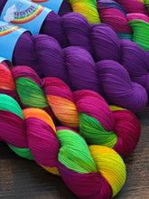 Load image into Gallery viewer, Mulberry - Superwash Merino &amp; Nylon - Hand Dyed Bright Vibrant Purple Yarn