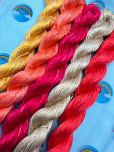 Warm Colours Bundle - Tencel - Natural Plant Fibre Hand Dyed Yarn