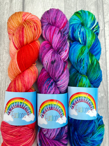 Full Skeins - Grab Bag - DK Yarn Bundles of 3 Bright Colours