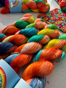 Life's A Peach - Tencel - Organic Cotton Hand Dyed Rainbow Plant Fibre