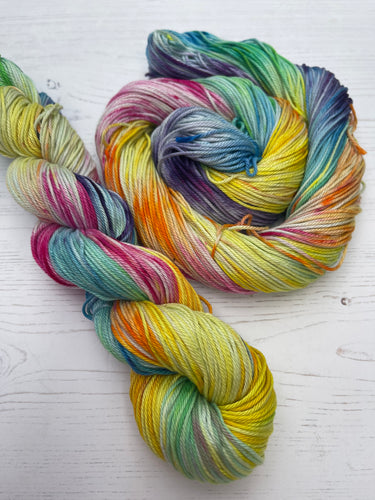 Rainbow Pima Cotton - Hand Dyed Plant Fibre - DK