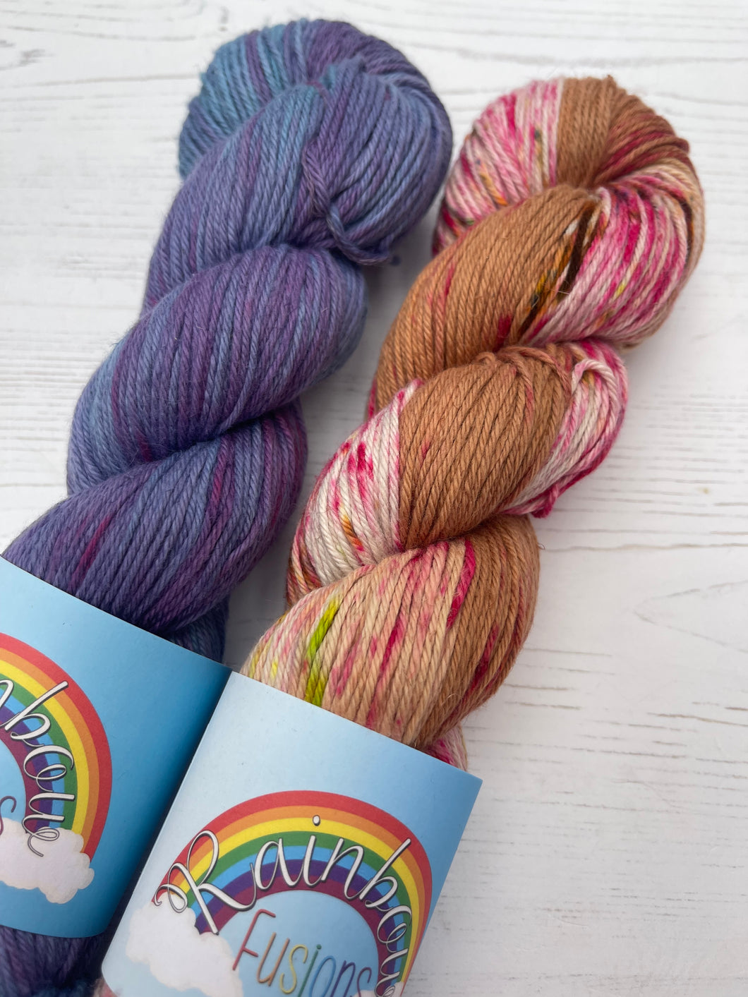 Agapanthus & Cherry Blossom - Organic Cotton & Linen - Hand Dyed Plant Fibre - DK