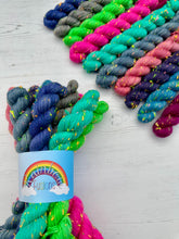 Load image into Gallery viewer, Aurora Borealis - Hand Dyed Mini Skeins Neon Neps