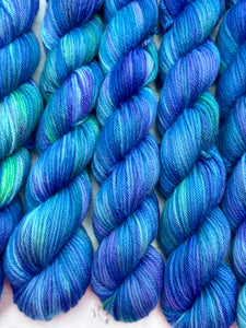 Be Cool - Blues Superwash Merino w/ Nylon - Hand Dyed Yarn