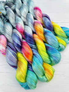 Summer In Scotland - Tencel or Cotton - Natural Plant Fibre Hand Dyed Rainbow Yarn