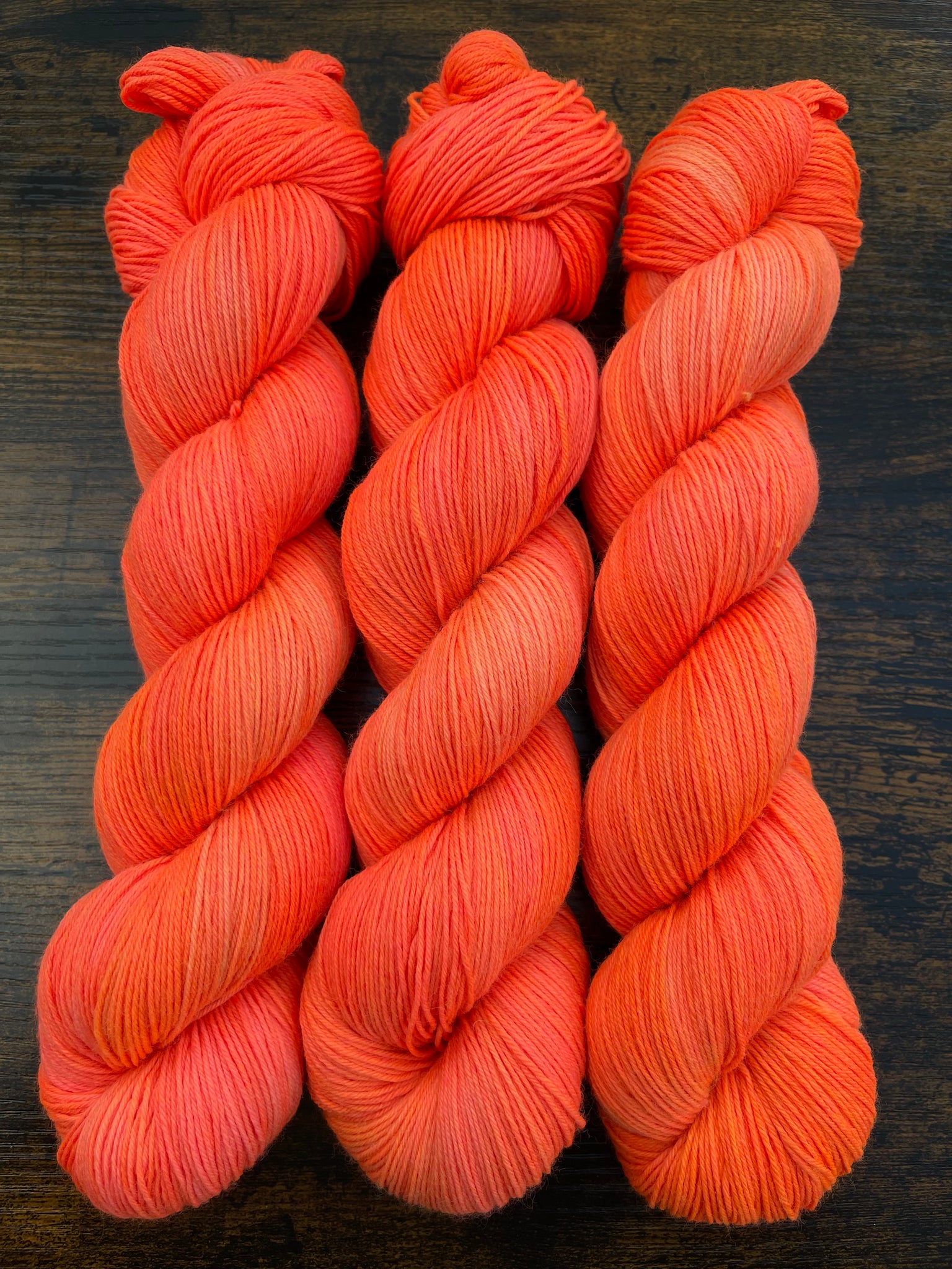 Tangy Tangerine - Superwash Merino & Nylon - Hand Dyed Neon Orange Yar –  Rainbow Fusions