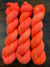 Load image into Gallery viewer, Tangy Tangerine - Superwash Merino &amp; Nylon - Hand Dyed Neon Orange Yarn