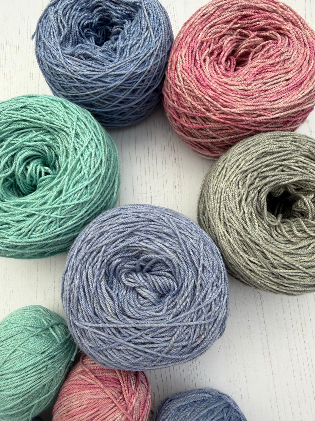 Colours - Mini Bundles of Organic Cotton & Linen - Hand Dyed Plant Fibre - 4ply