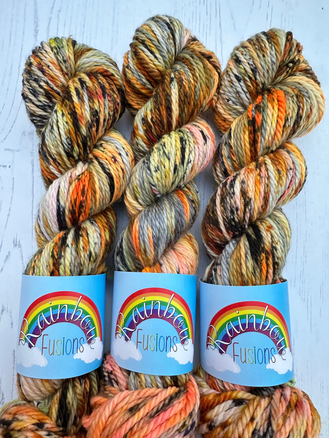 Burning Embers - Autumn Themed Chunky Yarn - Superwash Merino - Hand Dyed