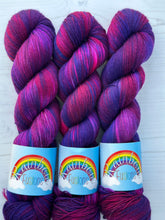 Load image into Gallery viewer, Mulberry Bush- Superwash Merino &amp; Nylon - Hand Dyed Bright Vibrant Purple Sock Yarn