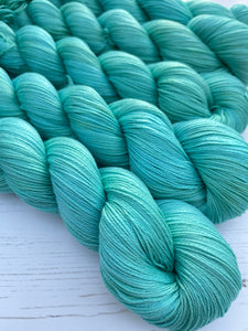 Aqua - Organic Cotton- Plant Fibre 4Ply Hand Dyed Yarn
