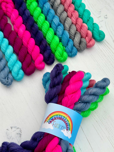 Aurora Borealis - Hand Dyed Mini Skeins