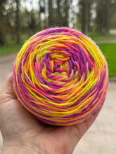 Load image into Gallery viewer, SALE - Tropical Sunset - Hand Dyed Neon DK Yarn