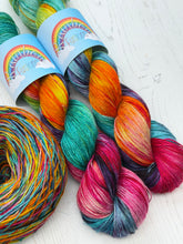 Load image into Gallery viewer, ‘Carnival’ Bamboo &amp; Linen - Hand Dyed Plant Fibre Yarn - 4ply
