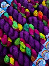 Load image into Gallery viewer, Autumnal Rainbow - Superwash Merino &amp; Nylon - Hand Dyed Bright Vibrant Yarn