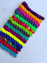 Load image into Gallery viewer, Colours Mini Skein DK Yarn Set of 15 - Hand Dyed Wool