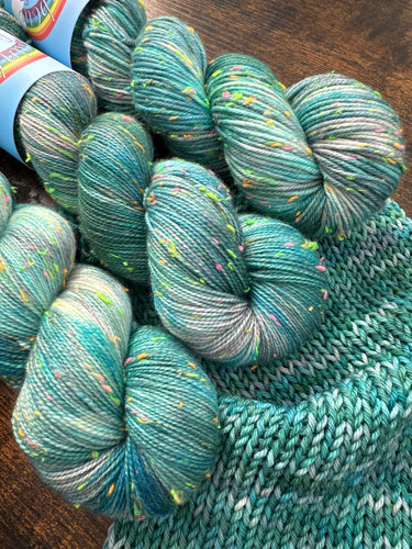 Aurora Boreali - Reykjavik - Inspirational Hand Dyed Neon Neps Yarn