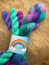 Load image into Gallery viewer, Aurora Borealis - Hand Dyed 4ply Yarn with Mini Skeins
