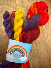 Load image into Gallery viewer, SPECIAL PRICE - Aurora Borealis - Hand Dyed 4ply Yarn with Mini Skeins