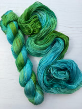 Load image into Gallery viewer, Greens &amp; Blues - Tencel - Hand Dyed Plant Fibre Yarn DK