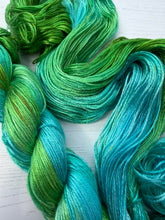 Load image into Gallery viewer, Greens &amp; Blues - Tencel - Hand Dyed Plant Fibre Yarn DK