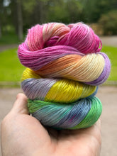 Load image into Gallery viewer, Pink Rainbow - Tencel - Hand Dyed Plant Fibre Yarn DK