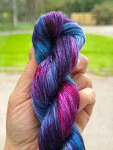 Load image into Gallery viewer, Purple Galaxy - Tencel - Hand Dyed Plant Fibre Yarn DK
