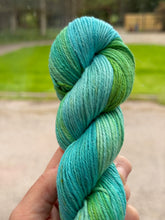 Load image into Gallery viewer, Greens &amp; Blues Pima Cotton - Hand Dyed Plant Fibre - Aran