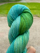 Load image into Gallery viewer, Greens &amp; Blues Pima Cotton - Hand Dyed Plant Fibre - Aran