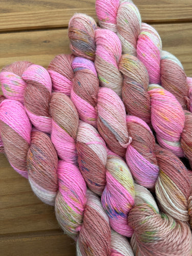 Neapolitan Ice Cream Yarn - Alpaca Linen & Silk Blend - Luxury Hand Dyed - Autumn