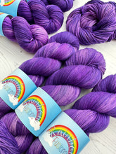 Load image into Gallery viewer, Violet Flowers - Superwash Merino &amp; Nylon - DK or Sock Hand Dyed Yarn