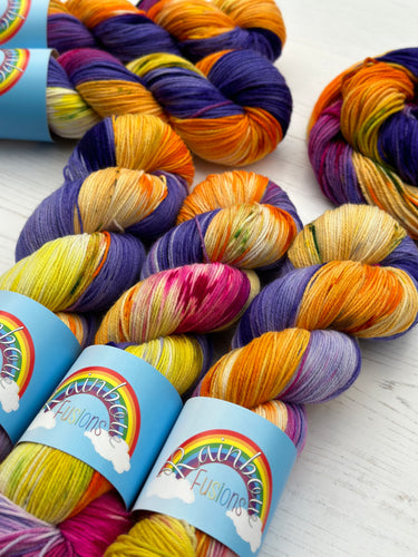 Primrose Flowers - Superwash Merino & Nylon - DK or Sock Hand Dyed Yarn