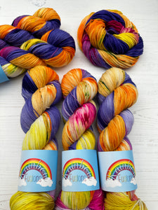 Primrose Flowers - Superwash Merino & Nylon - DK or Sock Hand Dyed Yarn
