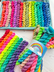 Watercolour Palette - Hand Dyed Rainbow Tonal Yarn