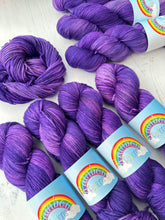 Load image into Gallery viewer, Violet Flowers - Superwash Merino &amp; Nylon - DK or Sock Hand Dyed Yarn