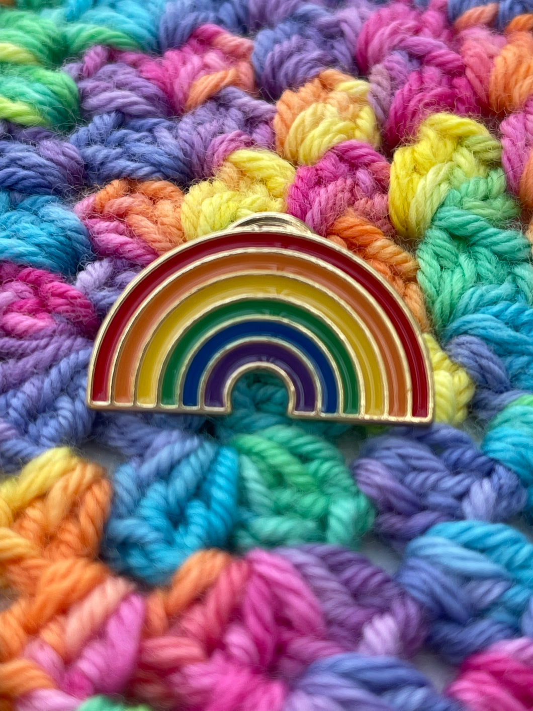 Rainbow Gold Enamel Pin Badge