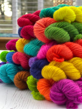 Load image into Gallery viewer, Colours Rainbow Set - Superwash Merino &amp; Nylon Mini Skeins - Hand Dyed Sock or DK Yarn