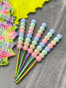 Pastel Rainbow Silicone Crochet Hook