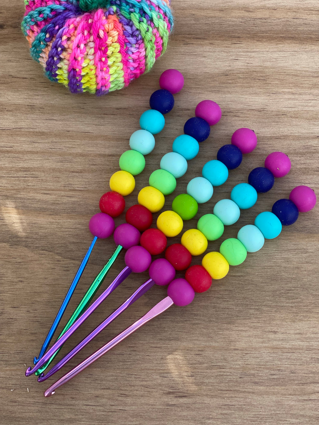 Rainbow Silicone Crochet Hook