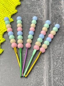 Pastel Rainbow Silicone Crochet Hook