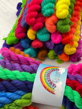 Load image into Gallery viewer, Colours Rainbow Set - Superwash Merino Mini Skeins - Hand Dyed Sock Yarn