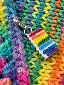 Rainbow Cake Slice Progress Stitch Marker